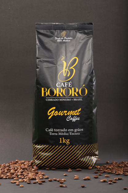 Café Em Grãos Torrado Arábica Gourmet 1kg Café Bororó