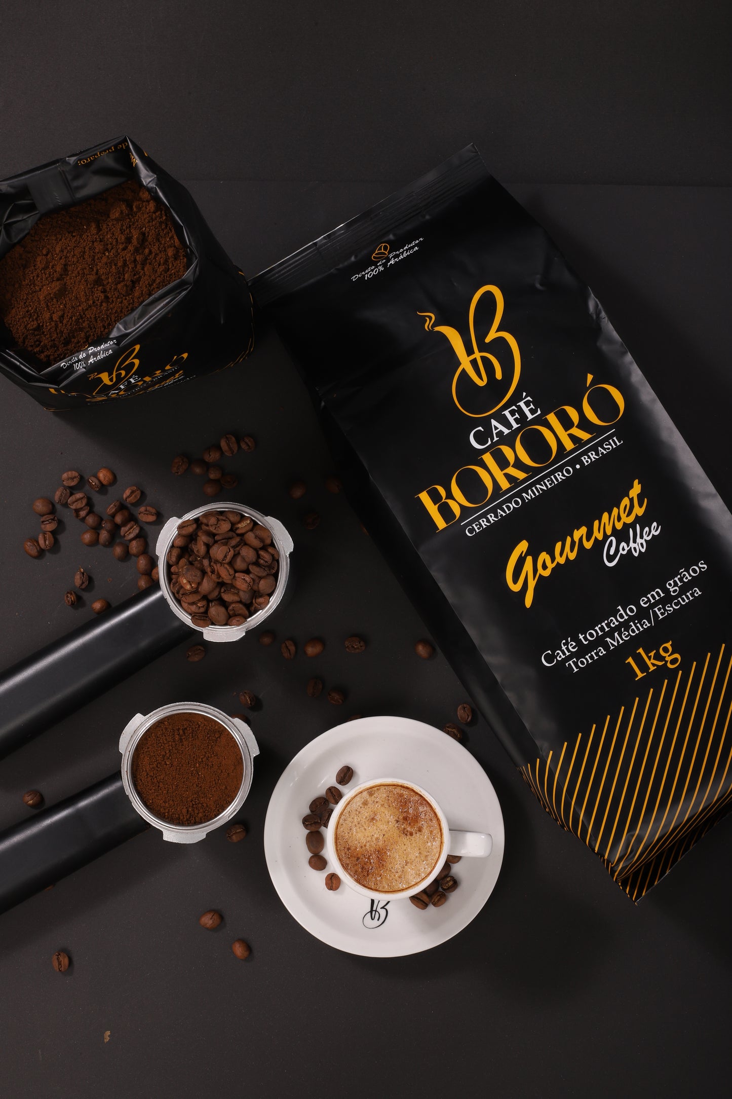 Café Em Grãos Torrado Arábica Gourmet 1kg Café Bororó