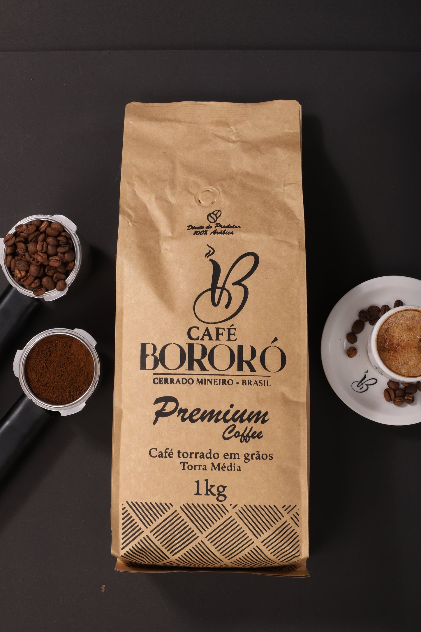 Café Em Grãos Torrado Premium 100% Arábica 1kg